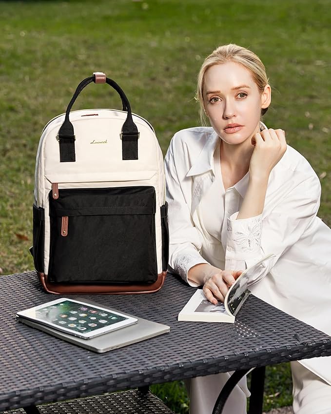 LOVEVOOK Travel Laptop Backpack Women, 17.3 Inch Anti-theft Laptop Bag with USB Port, Fashion Waterproof Computer Backpacks Teacher Nurse Backpack Purse for College School Work