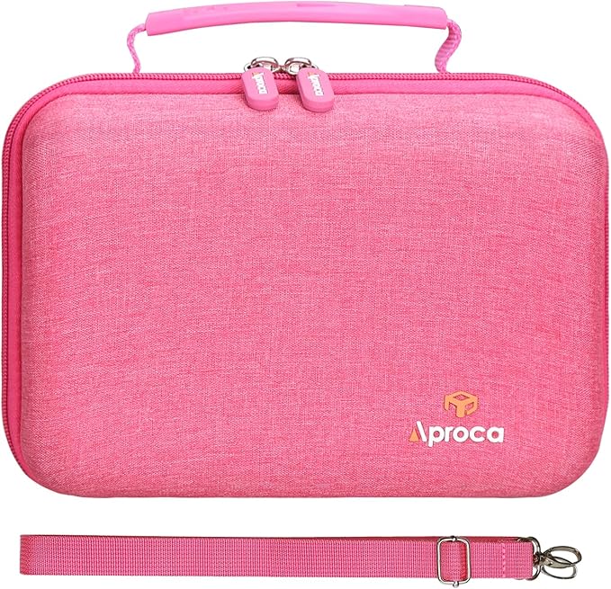 Aproca Camera Case for Canon EOS Rebel T7, R50, R6 Mark II, R100, R50 V, R8, T6, R10, SL3, R5 Mark II, 5D Mark IV, R7, 90D, R5, T100 Camera, Lens, Tripod with 4 DIY Dividers and a Shoulder Strap-Pink