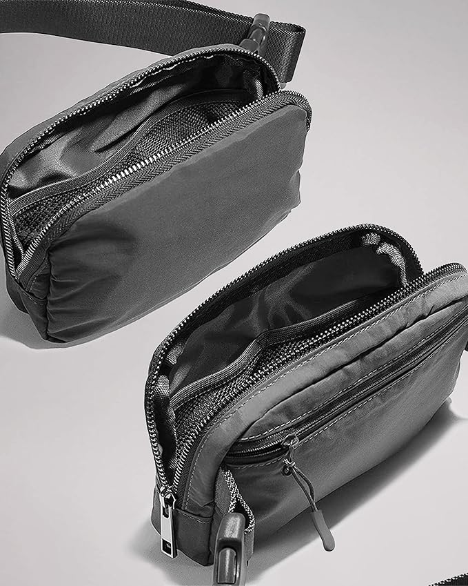 Fanny Pack Crossbody Bag Trendy Waterproof Small Cross Body Purse for Women Men Fashion Waist Packs Mini Belt Pouch Chest Bum Hip Bag Lulu Dupes for Travel Vacation Running Dim Grey