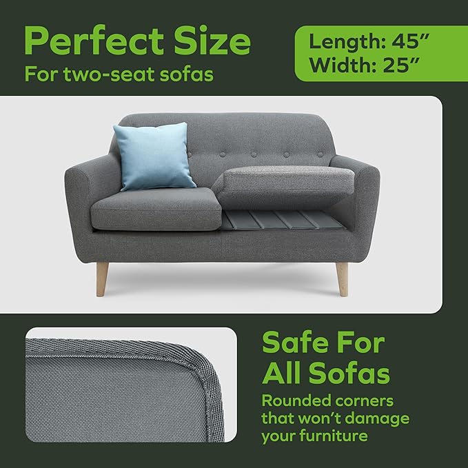 BEN'SHOME® Heavy Duty Loveseat Cushion Support Board for Sagging Sofas | Fits 38"-45", 25" Seat Depth | Protects Your Back from Sinking Seats | .5" Solid Wood, 400 LBS, Anti-Slip, Lifetime Replacement
