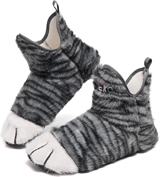 UUBARIS Bootie Slippers for Women Men Furry Warm House Sock Shoes For Indoor Outdoor Travel