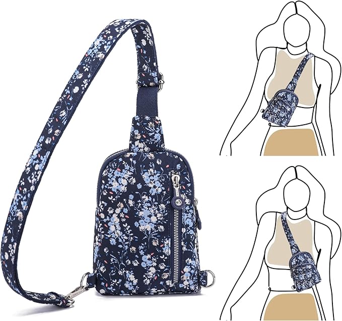 Haytijoe RFID Anti-Theft Sling Bag for Women, Small Crossbody Travel Purse with Locking Zippers, Lightweight Everyday Bag