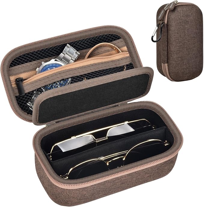 Travel Sunglass Organizer Case for Quay Polarized Sunglasses Men Women, Trendy Glasses Storage Box (Bag Only)