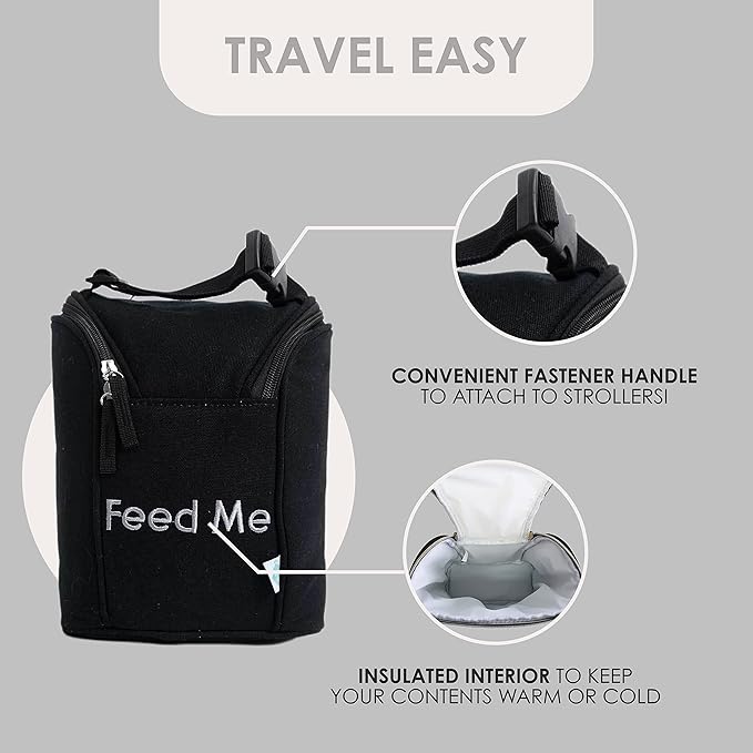Easy Baby - Diaper, Bottle, and Supplies - Organizer Pouches - Change, Feed, and Dress Me (4 Pack Brooklyn) | Organizing Packing Tote Cubes for Baby Items | Good for Travel and Keeping Organized