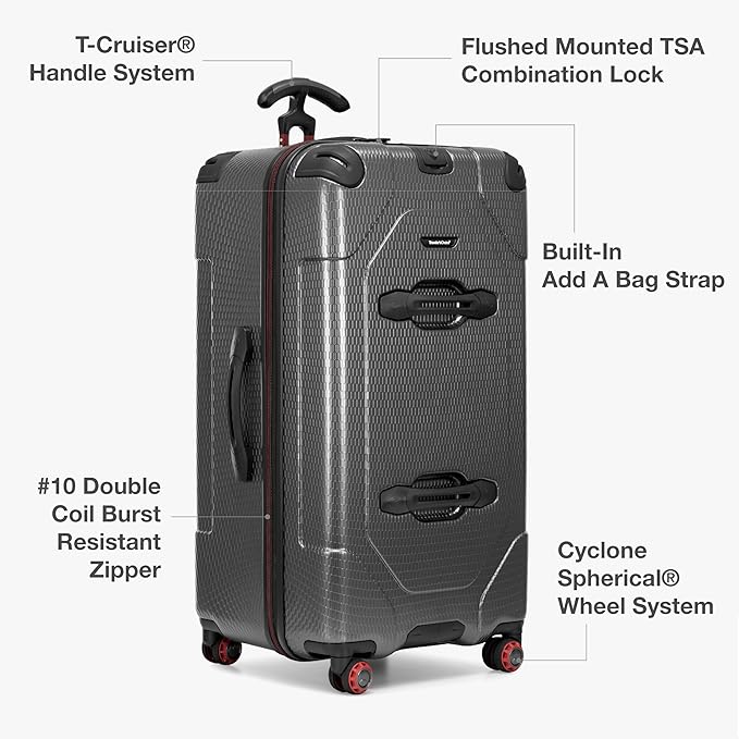 Traveler's Choice Maxporter II Polycarbonate Hardside Trunk with Spinner Wheels, Gray, 31-Inch Trunk