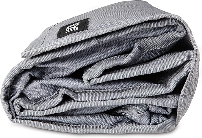 PackIt Freezable Lunch Bag, Gray Fog, Built with EcoFreeze Technology, Foldable, Reusable, Zip and Fold Closure with Buckle Handle, Designed for Work Lunches and Fresh Lunch On the Go