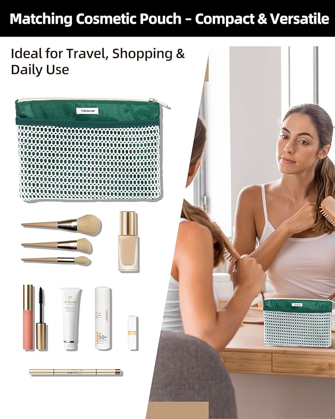 Mesh Beach Tote Bag Packable,2026 New 2-in-1 Large Lightweight Foldable Beach Bags with Multiple Pockets for Women