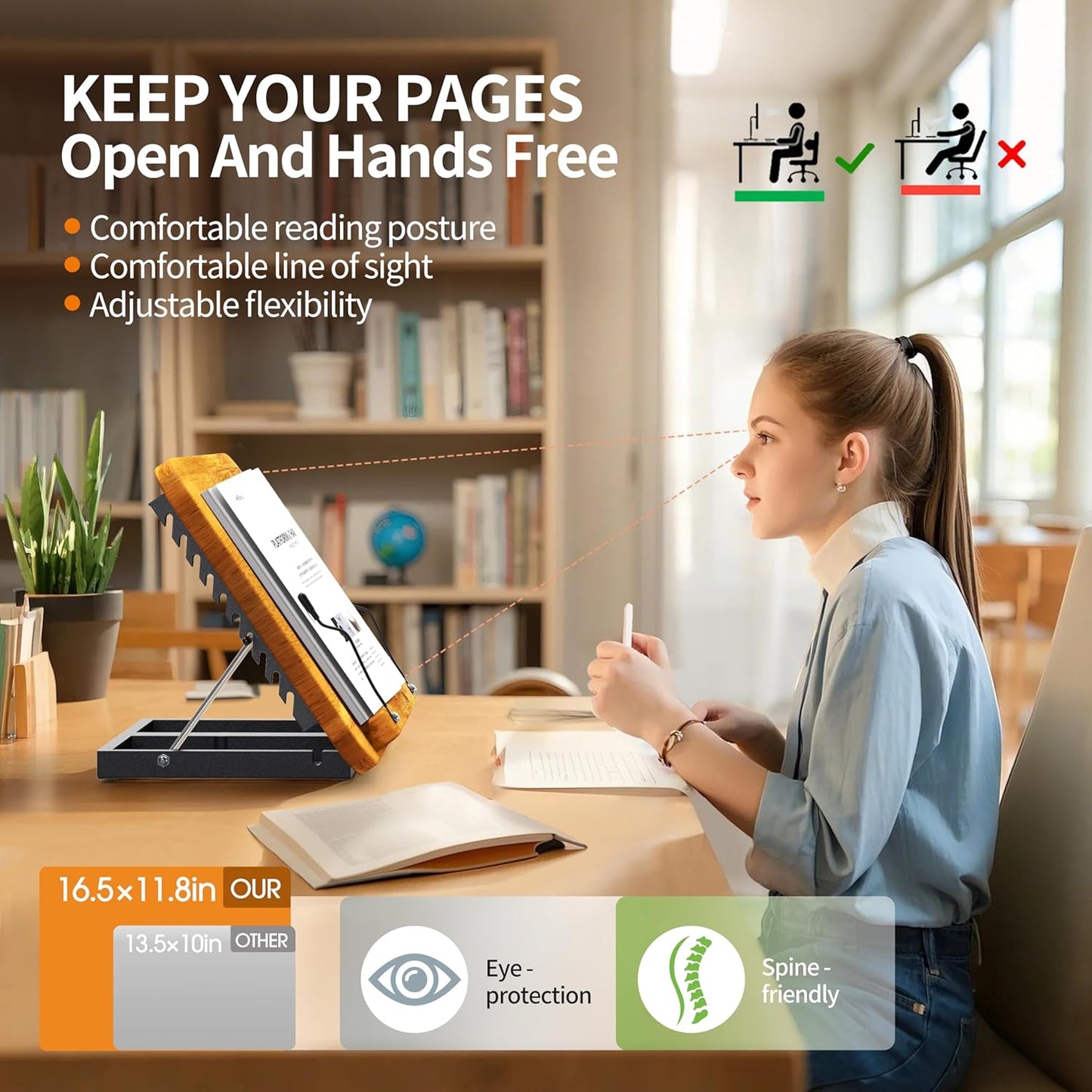 2 in 1 Dual-use Laptop Floor Stand & Laptop Stand for Desk, Solid Wood Portable Small Standing Desk with Adjustable Height from 16.5" to 51", Tall Portable Table for Office, Home, Study, Entertainment