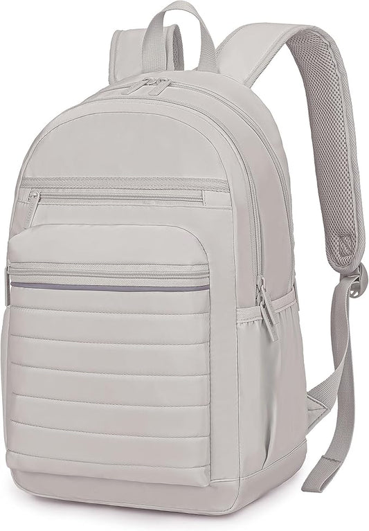 KEOFID Travel Backpack for Women, Womens Work Backpacks, Anti-theft Backpack Purse, Back pack for College Girls, Carry-On Travel Backpacks,Bookbag (Light Gray)
