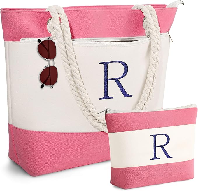 YOOLIFE Beach Bags for Women - Travel Canvas Beach Tote, Pool Waterproof Bag, Travel Essentials, Gifts for Women Birthday