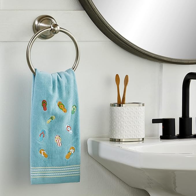 SKL Home Flips & Flops Hand Towel (2-Pack), Blue