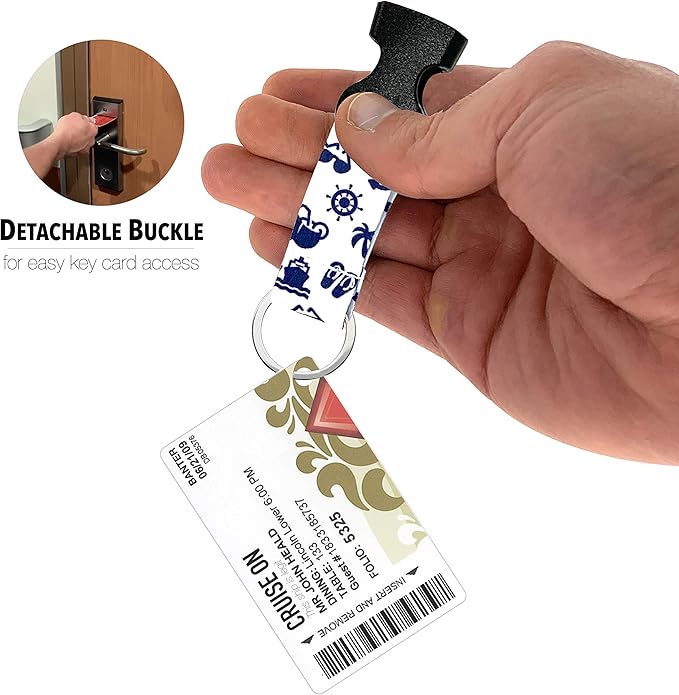 Cruise On Cruise Lanyard for Ship Cards – 2-Pack Retractable Badge & Waterproof Key Card Holder for Ship Cards – Cruise Essentials 2026-2027, Perfect for Travel & Vacation (White & Navy)