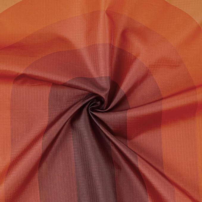 BEW 9 ft×10 ft Extra Large Waterproof Sandproof Beach Blanket for 8 Adults, Beach Mat with 4 Stakes, 210T Polyester Foldable Picnic Blanket for Travel, Hiking, Orange Arches (BB-118-Boho-Arches)