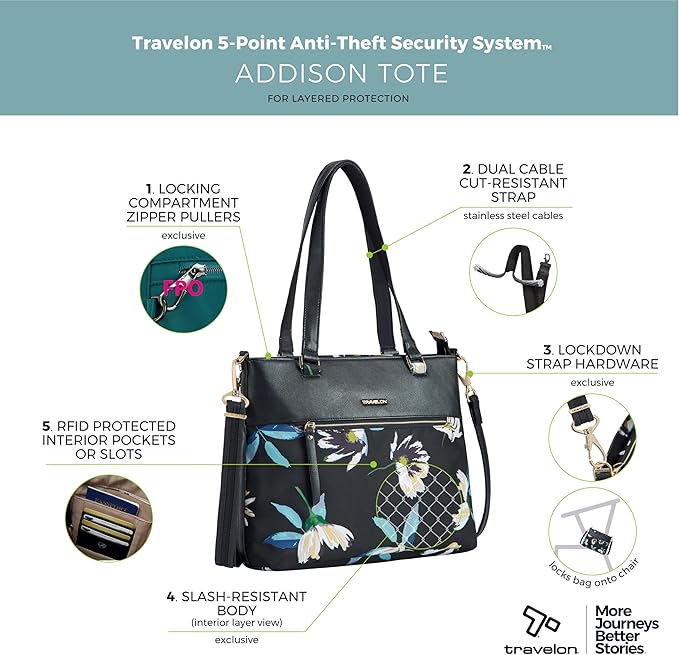 Travelon Anti-Theft Addison Tote Bag