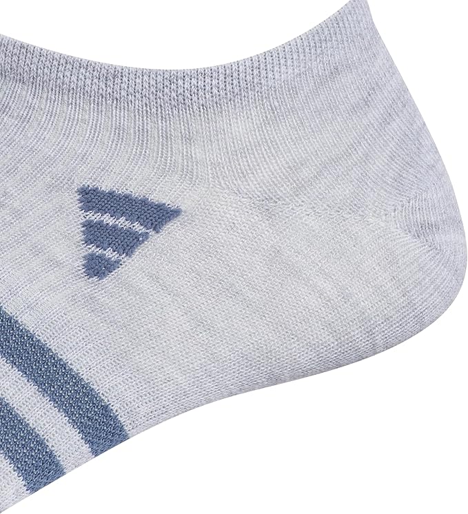 adidas Men's Superlite No Show Socks (6 Pairs) Lightweight & Breathable
