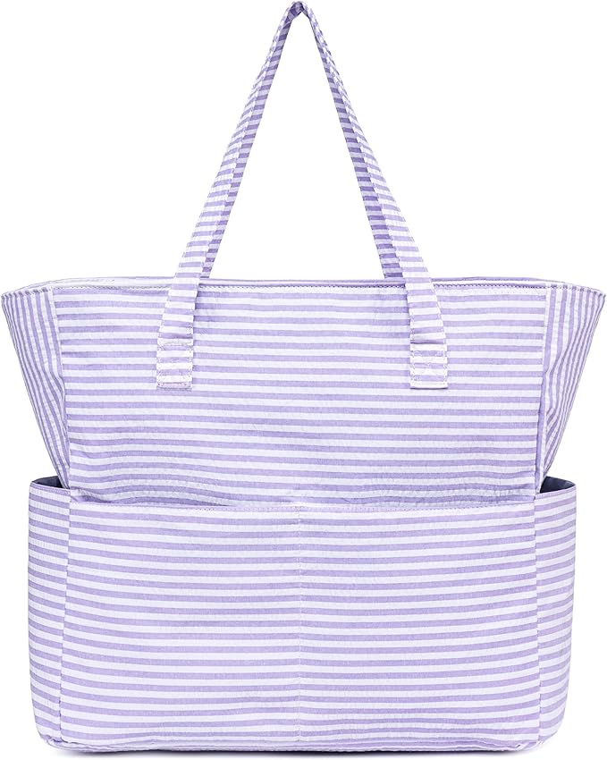 LEDAOU Large Beach Bag Women Waterproof Sandproof Zipper Beach Tote Pool Bag for Swim Gym Grocery Travel with Wet Pocket | Waterproof, Sandproof, Zipper, Pool, Gym, Grocery