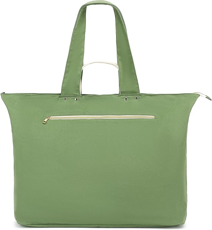 Large Canvas Beach Bag for Women, Beach Bags Waterproof Sandproof with Zipper & Wet Bag Cruise Essentials