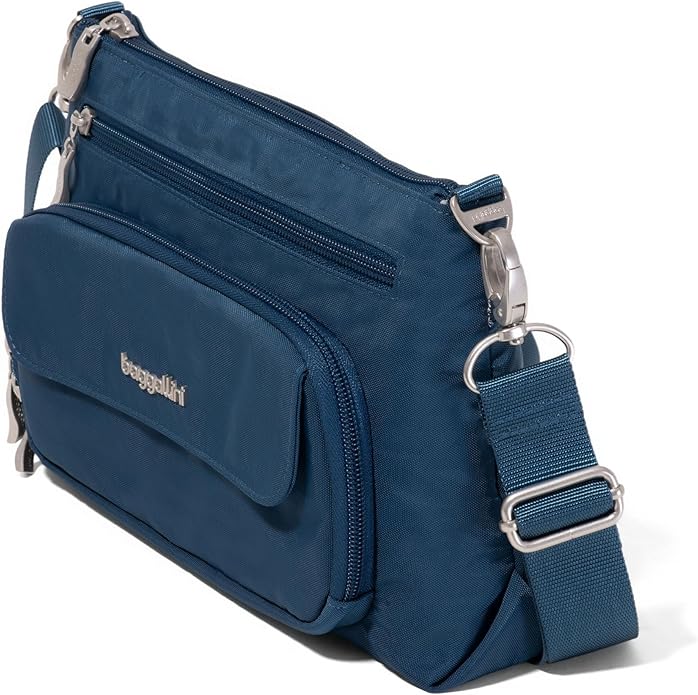 Baggallini Original Everyday 11x7.5 Crossbody Bags Rfid Protected Lightweight Nylon Zippered Travel Purse