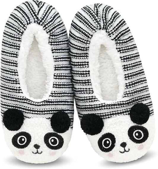 DICUIRD Womens Cute Animal Soft Sole Slipper Socks with Grippers-Fuzzy House Slippers
