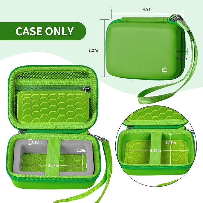 Comecase Carrying & Protective Case for Digital Camera, for CAMKORY/for Kodak Pixpro/for Canon PowerShot ELPH 180/190 / for Sony DSCW800 DSCW830 Cameras for Travel - Grass Green