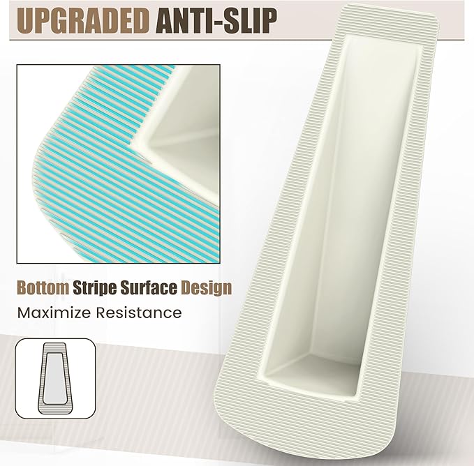 Crosize 5 Pack Door Stoppers for Bottom of Door, Premium Rubber Door Stops, Sturdy Door Wedge for Carpet, Tile, Concrete, Wood, Door Holder for Heavy Duty Door, White