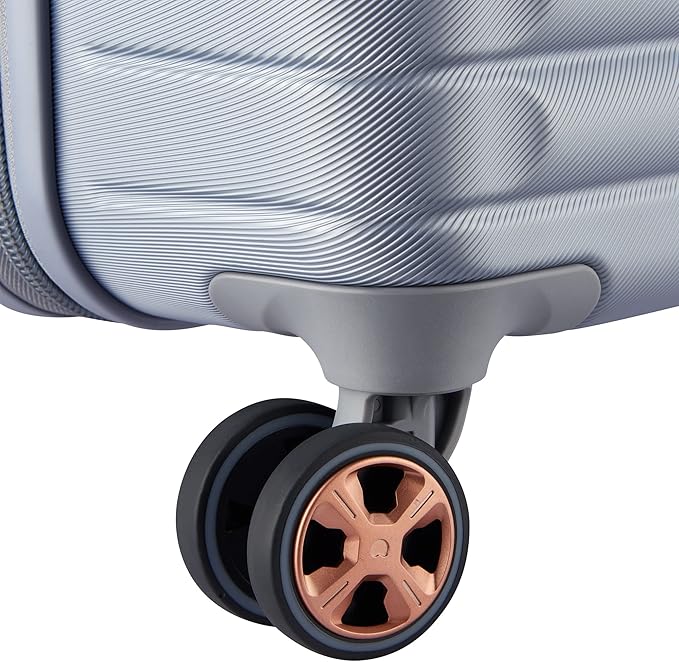 DELSEY PARIS Cruise 3.0 Hardside Expandable Luggage with Spinner Wheels, Platinum, Checked 26 Inch Trunk