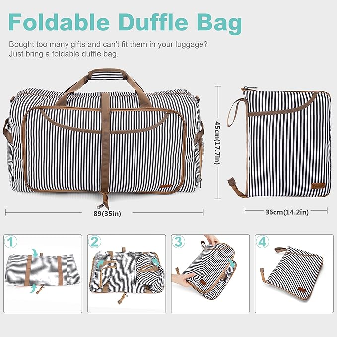 150L Duffle Bag for Travel, Extra Large Foldable Waterproof Travel Duffel Bags Weekender Overnight Bag for Men and Women with Shoe Compartment