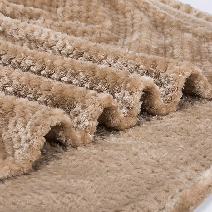 Fuzzy Blanket or Fluffy Blanket for Baby, Soft Warm Cozy Coral Fleece Toddler, Infant or Newborn Receiving Blanket for Crib, Stroller, Travel, Decorative (28Wx40L, XS-Coffee)