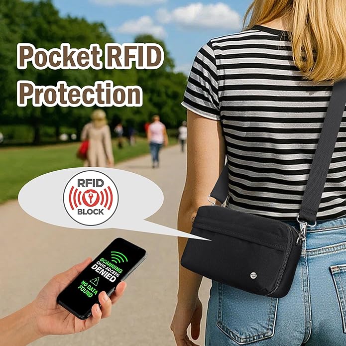 NEICOA Anti Theft Crossbody Bags for Women Nylon Small Travel Purse RFID Sling Shoulder Bag for Vacation Essentials