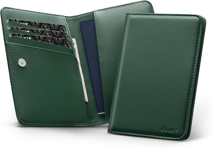 VULKIT Passport Holder For Travel With Magnetic Closure RFID Blocking Travel Wallet Passport Book Cover Boarding Pass Holder Travel Essentials