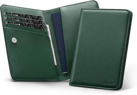VULKIT Passport Holder For Travel With Magnetic Closure RFID Blocking Travel Wallet Passport Book Cover Boarding Pass Holder Travel Essentials