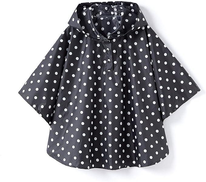 Spmor Kids Rain Poncho Hooded Jacket Rain Coat