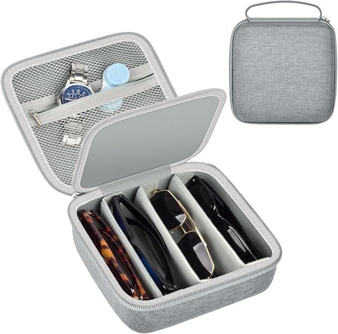 Travel Sunglass Organizer Case for Quay Polarized Sunglasses Men Women, Trendy Glasses Storage Box (Bag Only)