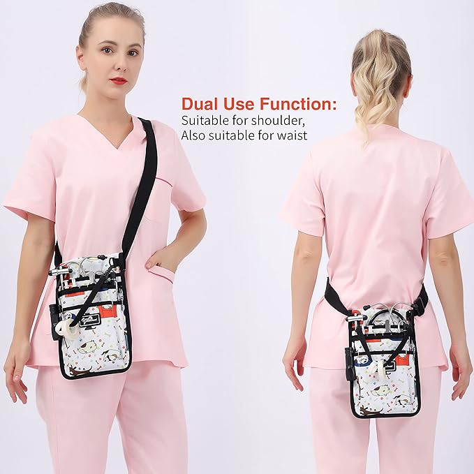 Nurse Fanny Pack for Work,Kit Practical Waist Bag for Nurses,Fanny Pack for Basics,Nurse Utility Belt Organizer Bag (M-Color22XG)