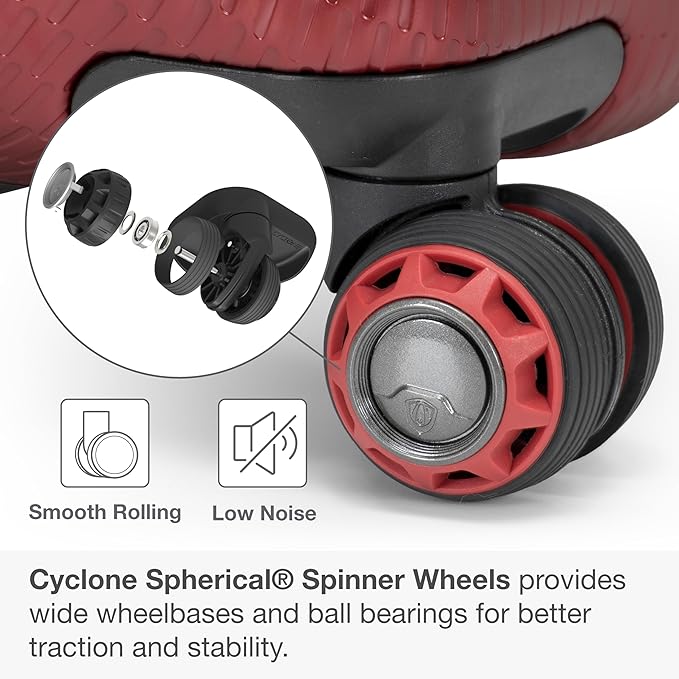 Traveler's Choice Maxporter II Polycarbonate Hardside Trunk with Spinner Wheels, Red, 31-Inch Trunk