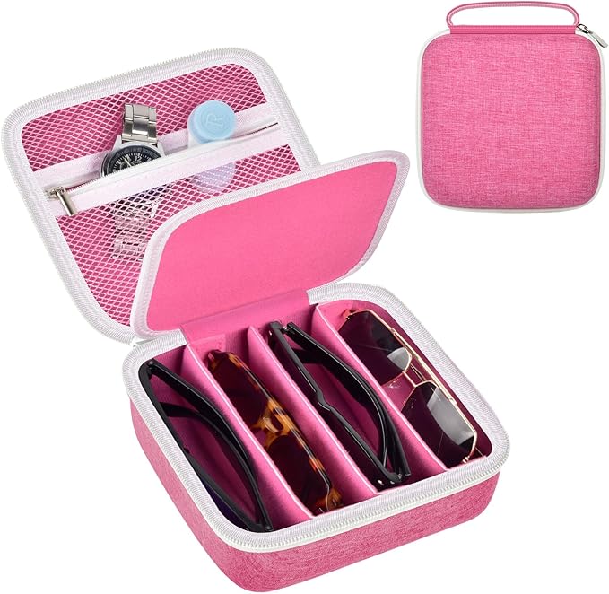 Travel Sunglass Organizer Case for Quay Polarized Sunglasses Men Women, Trendy Glasses Storage Box (Bag Only)