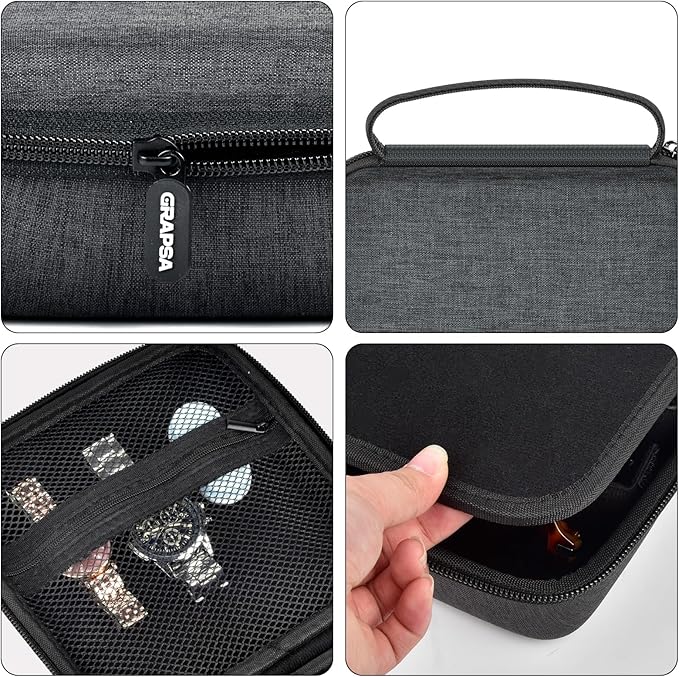 Travel Sunglass Organizer Case for Quay Polarized Sunglasses Men Women, Trendy Glasses Storage Box (Bag Only)
