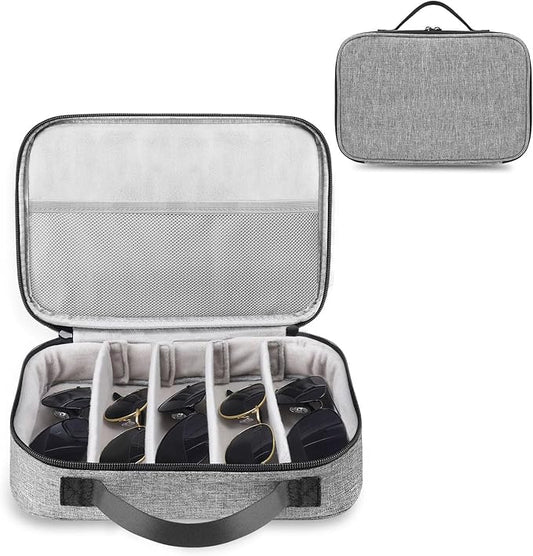 Travel Sunglasses Organizer, Sunglasses Travel Case for Multiple Pairs, Multiple Glasses Travel Case for Women, Men