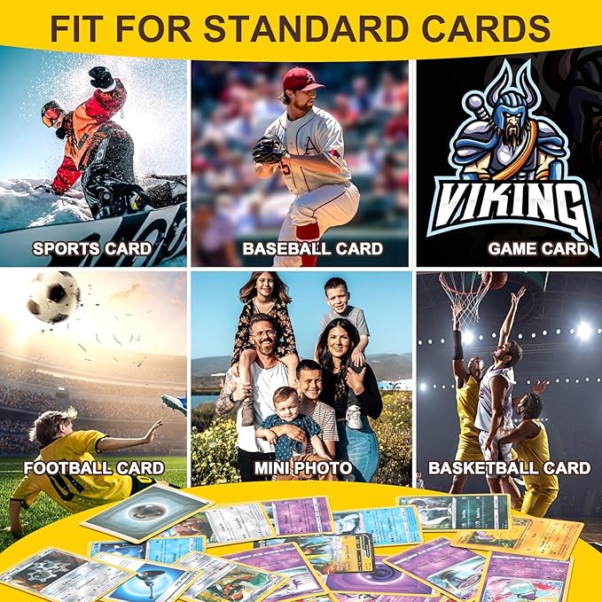 1200 Counts Card Sleeves Top Loaders for Trading Cards, Penny Soft Sleeve Baseball Card Sleeve Protectors Fit for Sports Cards, Football,Game Cards