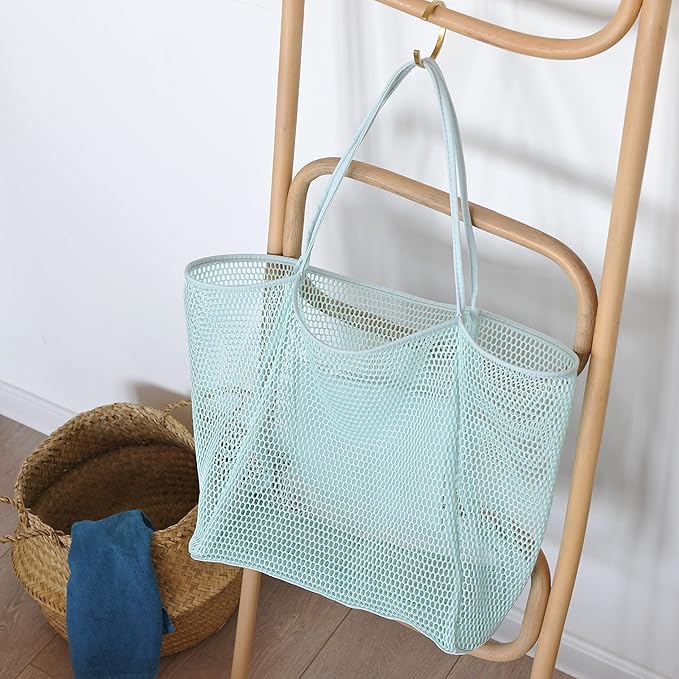 HOXIS Mesh Beach Tote Womens Shoulder Handbag
