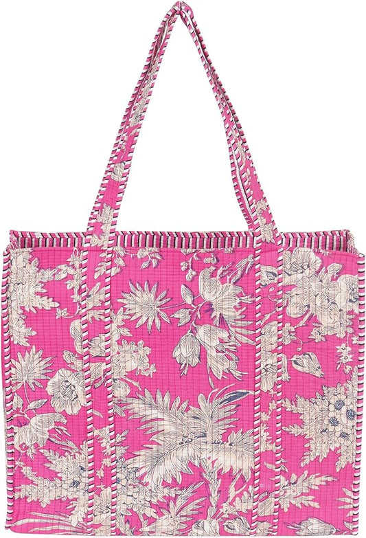 Marubhumi Women Lightweight Travel Bag Purse Cotton Shoulder Tote Bag For Shopping Grocery & Beach Bag