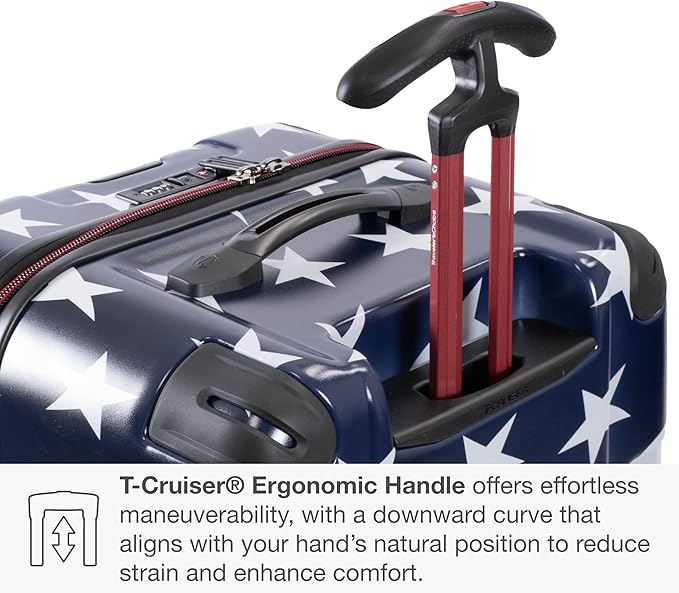 Traveler's Choice Maxporter II Polycarbonate Hardside Trunk with Spinner Wheels, American Flag, 31-Inch Trunk