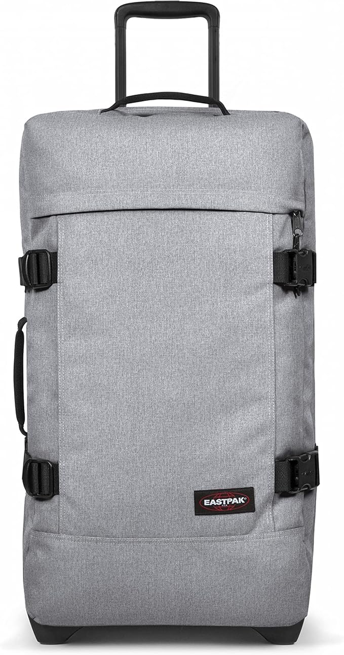 Eastpak Tranverz M – 78L Large Wheeled Luggage with Dual Compartments, TSA Lock, Compression Straps & Smooth-Wheeling System, Sunday Grey