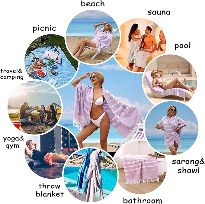 Beach Towel 2 Pack,Sand Free Beach Towels Oversized 39 x 72,Turkish Beach Towel Quick Dry Towel,Lightweight Pool Towels for Adults Travel Towel,Cool Beach Essentials Super Absorbent Towels