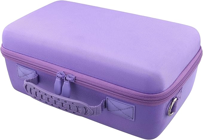 Camera Case Compatible with Canon EOS Rebel T7 / T100 / R50 / R100 / R5 / R6 Mark II / 90D DSLR Camera with 18-55mm Lens,Sony,Nikon DSLR Camera Protective Case with Shoulder Strap (Purple Case)