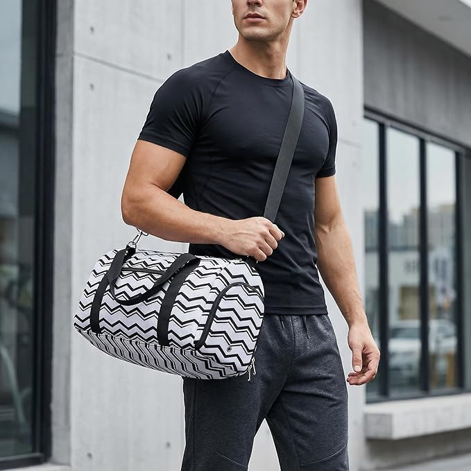 Gym Bag for Men & Women with Shoe Compartment Duffle Bag for Travel Sports Weekender Fitness Overnight Large