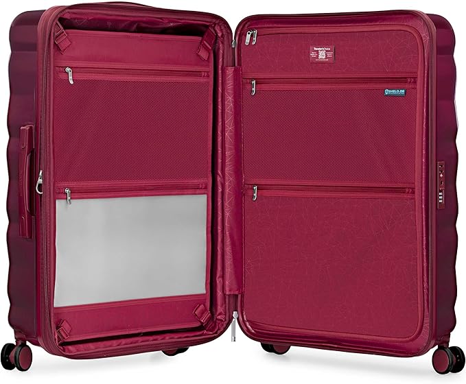 Traveler's Choice Edinburgh II Hardside Spinner Luggage, TSA Lock, Red, 2 Piece Set (21/29)