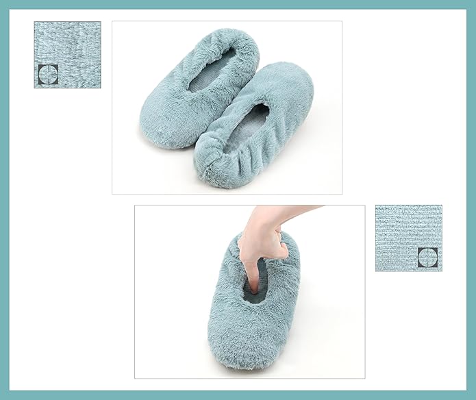 DICUIRD Women's Ballerina Slippers Lightweight House Slippers with Stretchable Heel Design