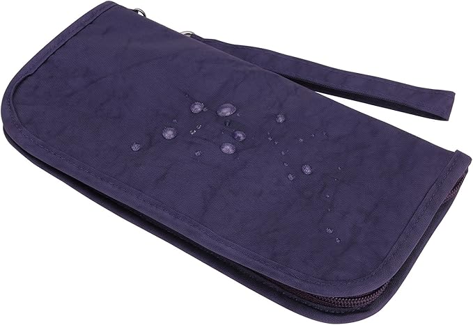 ZOPPEN Passport Holder Family RFID Passport Wallet, Passport Holder Women/Men, Travel Wallet Documents Organizer Zipper Case with Removable Wristlet Strap, Travel Essentials for Flying