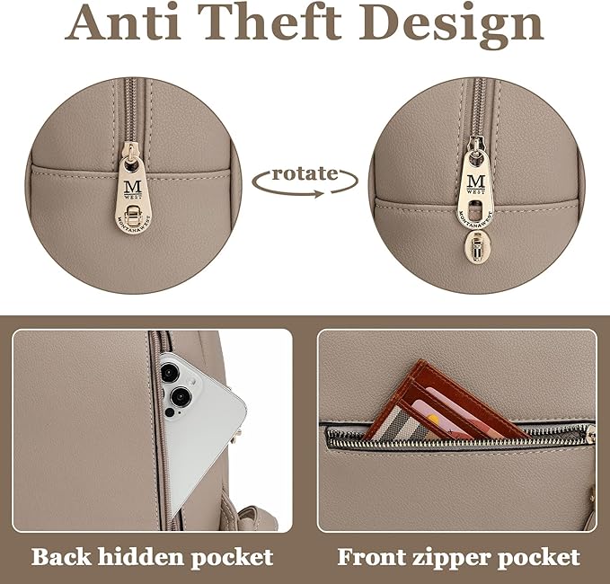 Montana West Medium Backpack Purse for Women Anti Theft Backpack with Secured Zipper & Tassel